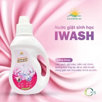 Nước giặt sinh học iWASH - đánh bay mọi vết bẫn, an toàn cho da và sức khỏe gia đình